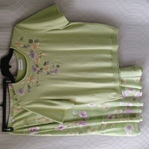 Alfred Dunner 2 pc Short Sleeve Sweater & Skirt Set ~ Top XL Skirt Size 1X